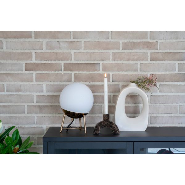 Vase – Vase en céramique blanche de forme organique 9x19x28,5 cm