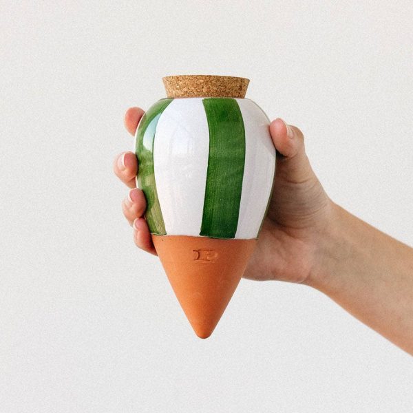 Olla – Rayé vert et blanc